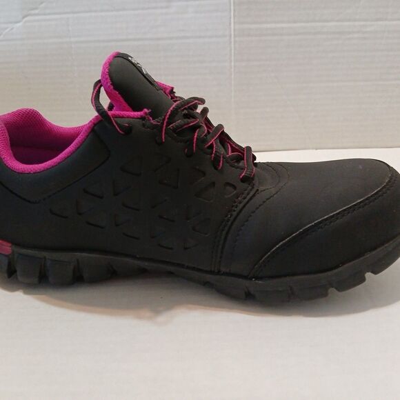 Reebok Work Sublite Cushion Composite Toe Work Shoes Black /Pink W-9W - Picture 5 of 16